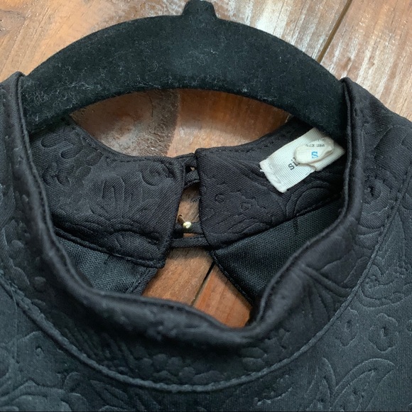 Silence + Noise Black Patterned High Neck Dress - Picture 4 of 7